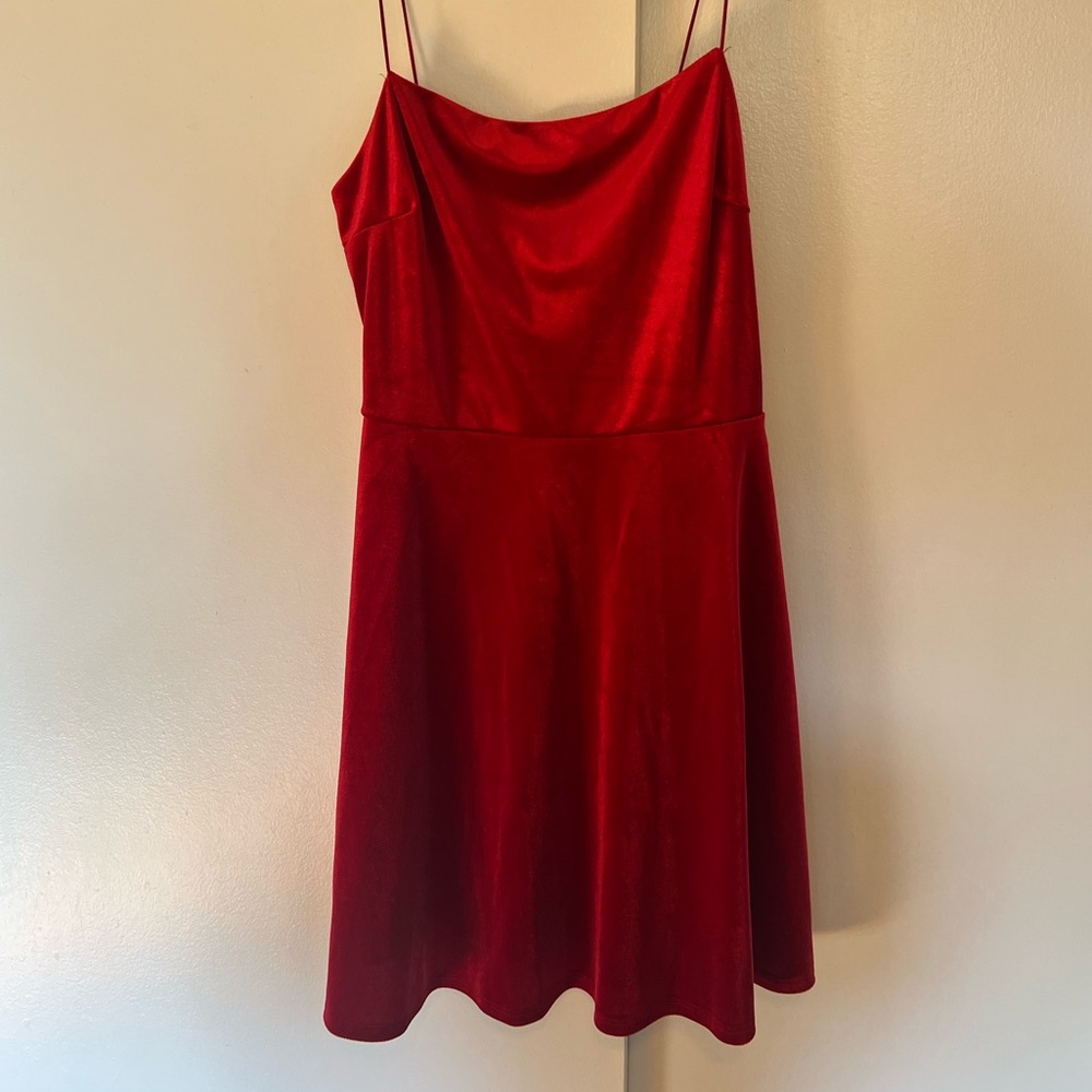 Urban Outfitter Red Velvet Mini Dress